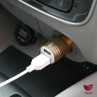 차량용 듀얼 핸드폰 USB 시거잭 급속 충전기 비상망치