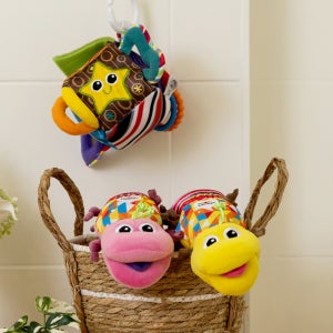 라마즈 국민 아기 장난감 2종 세트 뮤지컬 자극 애벌레 노랑/핑크+촉각 주사위