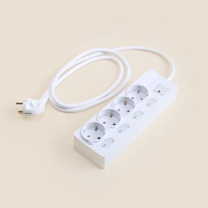 국산 안전 접지 멀티탭 개별 과부하차단 멀티콘센트 4구 1.5M