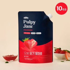 오붐 딸기 펄피잼 1kg 10개입 베이스