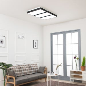 국산 LED 거실등 아스텔 블랙 180W 조명