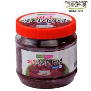 고운맛식품 대구뭉티기 소스 양념 1kg(업소용) 뭉티기 육사시미 생고기 육회
