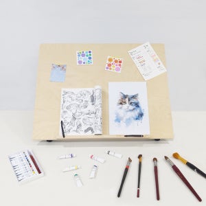 이앤위즈 데스크이젤 드로잉겸용 책거치대 북스탠드 대(72x56cm), 고정핀형