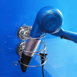 디허브 스텐 드라이기걸이 3단 홀더 드라이기 거치대 랙 고대기 꽂이 흡착 무타공