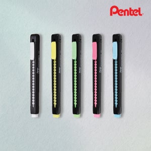 펜텔 클릭 이레이져 블랙 샤프식 지우개 ZE80 - NON PVC 슬라이딩 이레이저