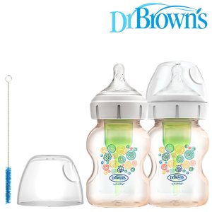 forBaby 닥터브라운 / PPSU 젖병 와이드넥 150ml 트윈팩, 1단계 젖꼭지포함