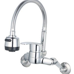 국산 씽크대 수전 SMF-101 벽붙이 주방 싱크대수전 코브라 49cm