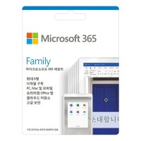 Microsoft 오피스 M365 패밀리 Family ESD[다운로드 전용/1년구독/최대6명사용]