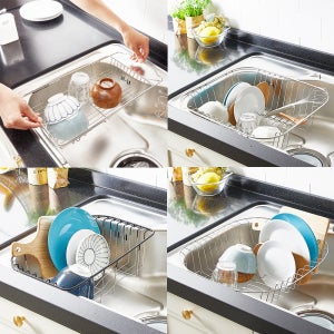 할메이드 설거지 스텐 식기건조대 반개수대