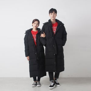 오카시오 롱패딩 학생롱패딩 오리털롱패딩 벤치파카 남녀공용 겨울파카