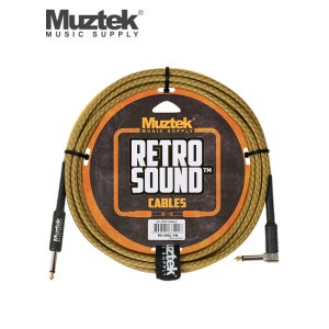 뮤즈텍 기타케이블 Muztek RS-300L TW (3M 일자-ㄱ자)
