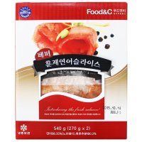 푸드&씨 훈제연어 페퍼 슬라이스 270g X 2 아이스박스 무료