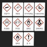 [문자포함]MSDS 경고문자 경고그림 스티커 포맥스 물질안전보건자료 경고표지 산업안전 보건자료