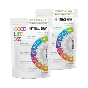 굿라이프365 새싹보리 분말 2팩 총400g 국내산