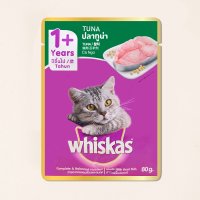 위스카스 파우치 어덜트 고양이 습식사료 참치 80g