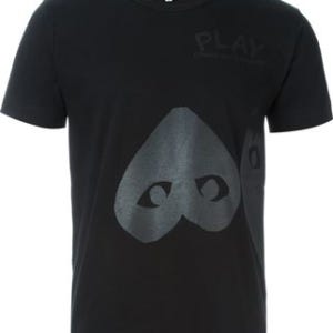 꼼데가르송 플레이 하트 프린트 티셔츠 AZT196 M사이즈 당일발송