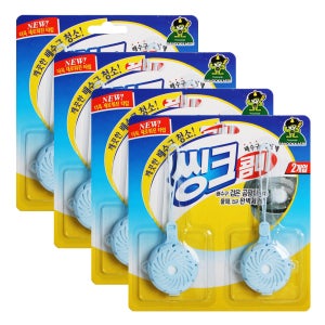 산도깨비 싱크대 클리너 씽크콤비 2입 X 4개 씽크대 거름망 악취제거살균세정