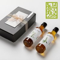 농부창고 국산 참기름 들기름 180ml 선물 세트 저온압착