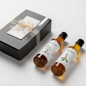 농부창고 국산 진한참기름 들기름 180ml 선물 세트 저온압착 답례품