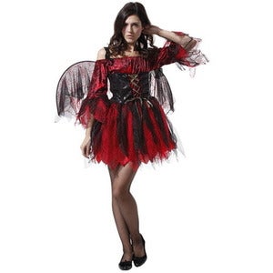 [W-0066] 프리티 악마 의상-성인여 -/소품/용품/망토/이벤트/할로윈/파티/의상/뱀파이어/섹시/여자/마녀/여성용/코스튬/제복/할리퀸/sexy/이태원/홍대/이색