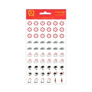 세모네모 날씨스티커 711(7매)날씨