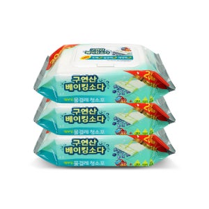 구연산 베이킹소다 프리미엄 중형 20매X3팩 일회용 물걸레 청소포 밀대 청소물티슈 3M
