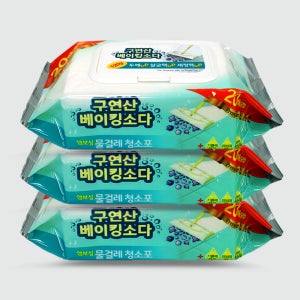 중형 물걸레 청소포 총60매 구연산 베이킹소다 프리미엄 일회용 3M 호환