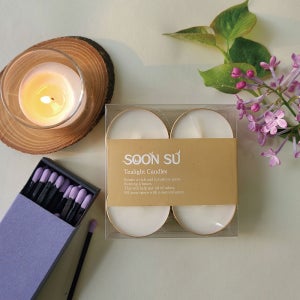 순수 골드 티라이트 소이 캔들 향초 초 선물 세트 답례품 4개입 KC인증