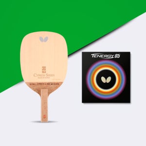 버터플라이 탁구라켓 싸이프레스 G-MAX + 테너지05 러버부착조합 펜홀더 단면채