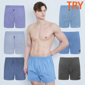 TRY 순면 사각 남자 팬티 3매 5매 트렁크 팬티 남자 속옷 기능성 세트