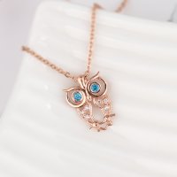 14k/18k 블루 부엉이 펜던트_N1030