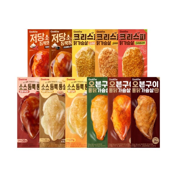 [단독] 굽네 통 닭가슴살 110g 11종 (10개입) 냉동 헬스