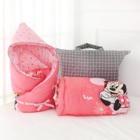 [디즈니 정품] 신생아 사계절 겉싸개+패드set (미니 핑크)