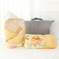 [디즈니 정품] 신생아 사계절 겉싸개+패드set (푸 옐로우)