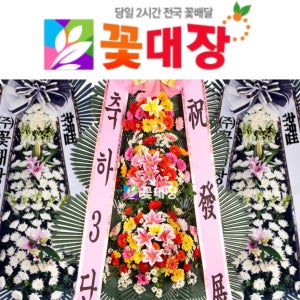 결혼식 개업 축하 장례식 3단화환 근조 꽃배달