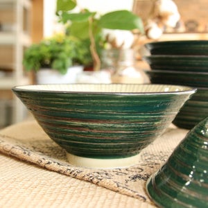 일본 덮밥 국수 라면 우동 면기 도자기 그릇 아오미도리 소면기