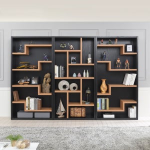 프라임 서재 책장 6단 거실 벽 선반 인테리어 DIY 북카페 수납책장