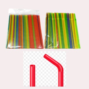 칼라빨대 500개입 주름빨대 스트로우 크기별 5mm 6mm 7mm