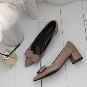 천연소가죽 여성수제화 블루마티니 미들힐 펌프스 퀄리티 보장