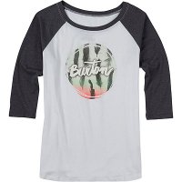 버튼 여성용 에비 라글란 7부 티 BURTON ABBY RAGLAN TEE - STOUT WHITE[스노우보드,스트릿웨어]