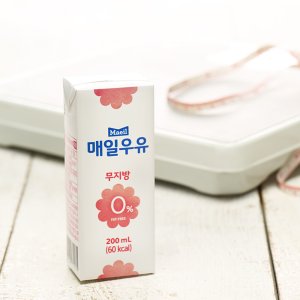 매일 멸균우유 무지방 0% 200ml 24팩