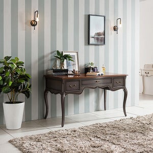 수입 프렌치 엔틱가구 원목 엘라 그레이 책상