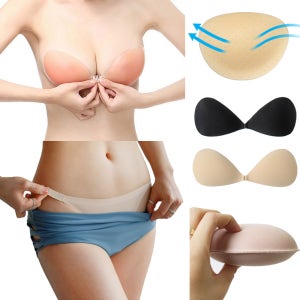 헤링본 여자 비키니 이너 실리콘 누드브라 수영복 속옷 팬티