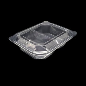 샐러드 과일 반찬용기 DL 204-1 (2칸, 투명) 박스/600세트