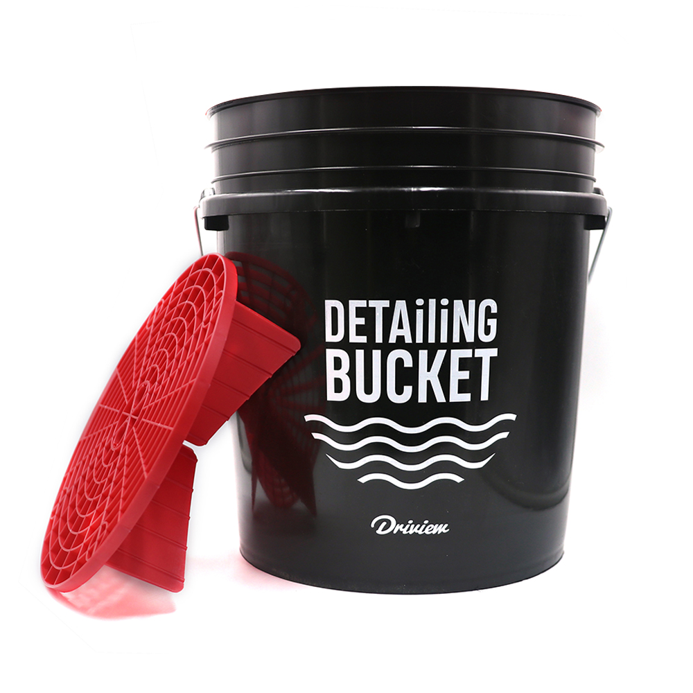 드라이뷰 세차버킷 18L+멀티 그릿가드 세트 물통