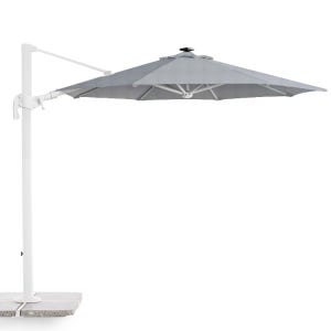 라움라이팅 홀딩 3500 스펀클릭 대형파라솔 LED 정원 테라스 카페 원형 폴딩 야외파라솔