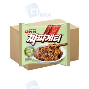 농심 올리브 짜파게티 140g 40봉 짜장라면 봉지면 간식 야식