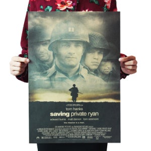 M036 영화 포스터 크래프트 재질 라이언 일병 구하기 Saving Private Ryan, 1998 빈티지 인테리어 소품 벽장식 52 X 36cm