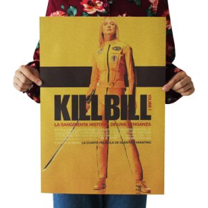 M082 영화 포스터 크래프트 종이 킬 빌 - 1부 Kill Bill: Vol. 1, 2003 빈티지 인테리어 소품 벽장식 52 X 36cm
