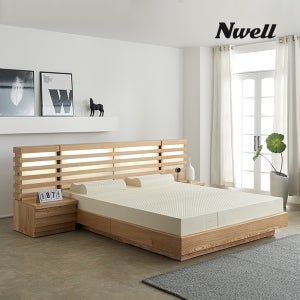 느웰베드 노블 천연라텍스 킹 평상형침대(매트포함)